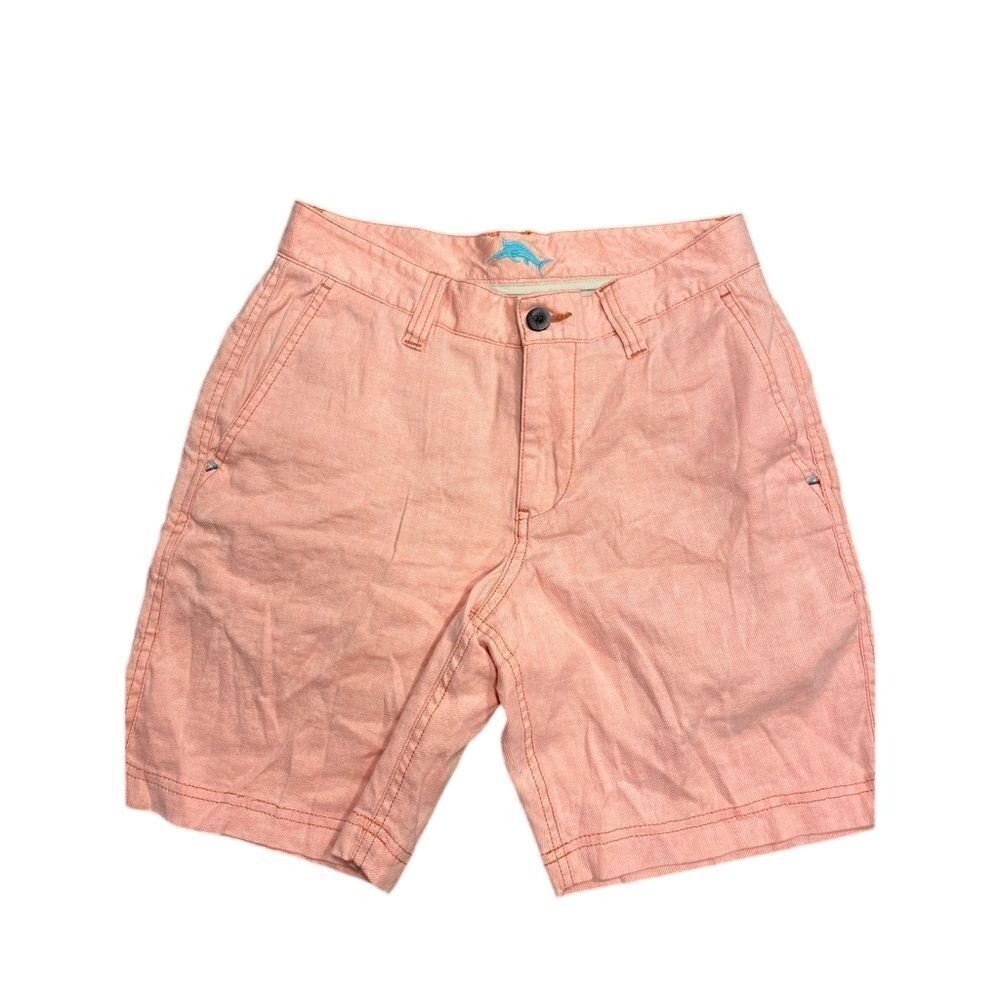 Tommy Bahama Beach Linen Blend‎ Shorts Casual Summer Wear Coral Pink F25
